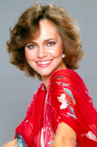 Sally Field 24x18 Poster Red Top Smiling Studio Pose Circa 1980 - $23.99