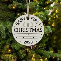 NEW! Baby/Family First Christmas Multi Styles Round Christmas Ceramic Or... - $12.99