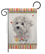 Maltese Happiness - Impressions Decorative Garden Flag G160194-BO - £16.01 GBP