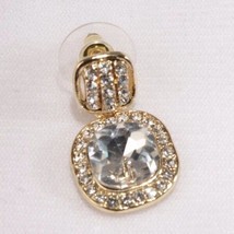 Pierced Earrings Crystal Super Bling 1-1/8 Inch Long Wedding Prom Formal... - £9.58 GBP