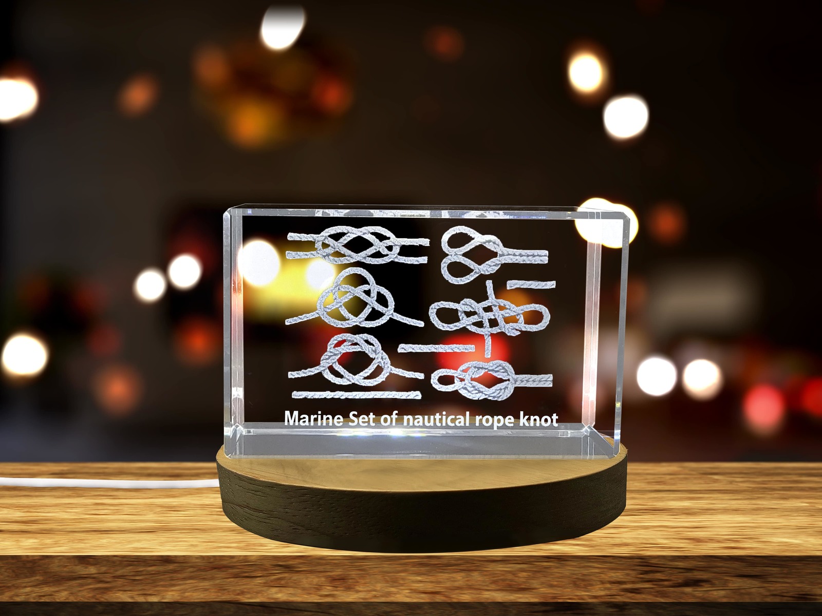 LED Base included | Knots of the Sea | Marine Set of nautrical rope knot