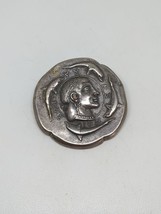 Vintage Sterling Silver 925 Ancient Greek Tetradrachm Repro Brooch - £47.07 GBP