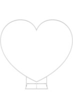LANGXUN 7.2ft (2.4m) Large Size Heart Balloon Arch Stand, White Iron Hea... - £87.83 GBP