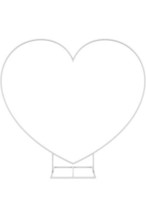 LANGXUN 7.2ft (2.4m) Large Size Heart Balloon Arch Stand, White Iron Hea... - $109.88