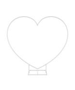 LANGXUN 7.2ft (2.4m) Large Size Heart Balloon Arch Stand, White Iron Hea... - £86.64 GBP