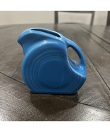 Fiesta Ware Homer Laughlin Peacock Blue 3&quot; Mini Disc Pitcher 5oz Creamer... - $109.86 CAD