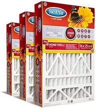 BestAir HW1625-11R AC Furnace Air Filter, 16&quot; x 25&quot; x 4&quot;, MERV 11,, Pack of 3 - £67.23 GBP