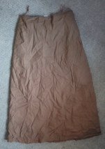 Women's Edward Skirt Size 10 Brown Color Lined Zipper Side Long Fall Spring - $14.99