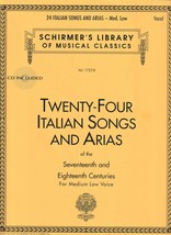 TWENTY-FOUR Italian Songs And Arias Of The 17th And 18th Centuries, Bk/Audio Cd - £7.46 GBP