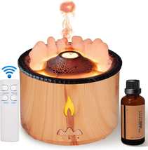 360ML Essential Oil Diffuser: Volcano and Flame Air Diffuser/Humidifier with Red - £35.39 GBP+