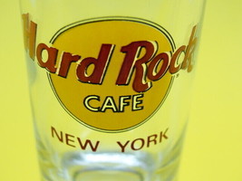 Hard Rock Cafe New York Tall Shot Glass  Red Letters 4" Man Cave Bar - $17.81