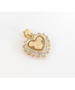 Walt Disney Mickey Mouse Petite Small Charm Pendant Heart Crystals Prong... - £27.39 GBP