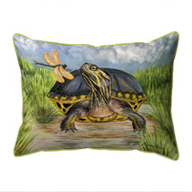 Betsy Drake Dragonfly to Turtle Extra Large Zippered Indoor Outdoor Pillow 20x24 - £48.33 GBP