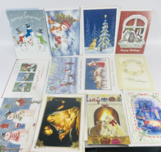 58 Christmas Holiday Cards Lot unused With Envelopes Mixed Theme Snowman... - £22.61 GBP