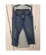 VANS Jeans Mens 34x30 Blue Straight Leg Denim Skater Style Distressed Look - $27.00