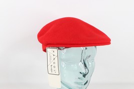 NOS Vintage 90s Streetwear Kangol Blank Wool Cabbie Newsboy Cap Hat Red Medium - £42.63 GBP