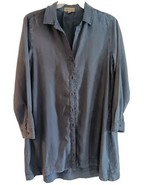 Cloth & Stone Blue Lace Up Back Tencel Shirtdress EUC Size Small Womens - $29.69
