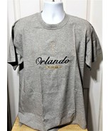 Orlando Florida With Anchors Mens Gray T-Shirt-Large - £8.59 GBP