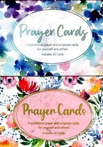 CrownJewlz Christian Floral Prayer Cards, 2 Assorted Sets (20 ct each) v4 - £12.44 GBP