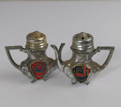 Vintage Canada Silver Teapot Souvenir 1.78&quot; Salt &amp; Pepper Shakers - €6,72 EUR