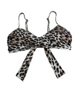 Gianni Bini Leopard Animal Print Bikini Top Size M Padded Beach Travel NWOT - $21.65 CAD