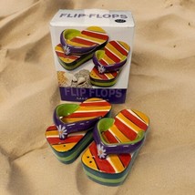 Flip Flops Salt Pepper Shakers  BBQ Pool party Summer Beach Coastal NIB - £11.92 GBP