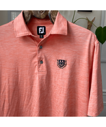 FootJoy Orange Heather Moisture Wicking Polo Golf Shirt Orchard Lake CC - $33.72 CAD