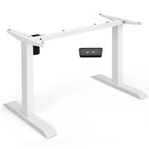 Costway Electric Sit to Stand Desk Frame Height Adjustable Workstation White - £246.19 GBP