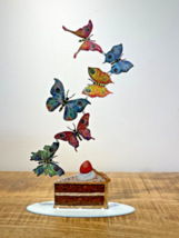 Scultura d&#39;arte moderna in metallo di David Gerstein &quot;Torta farfalla&quot; - £187.46 GBP
