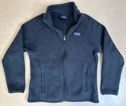 PATAGONIA Youth Better Sweater Size Small 7-8 Full Zip Jacket Gray Fleec... - $29.69