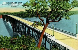 Hurricane Deck Bridge over Lake of the Ozarks Postcard 1955 - £7.87 GBP