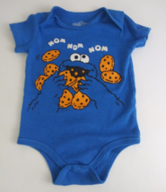 Sesame Street Blue Cookie Monster Nom Nom Nom Bodysuit Infant Size 24M - £7.74 GBP