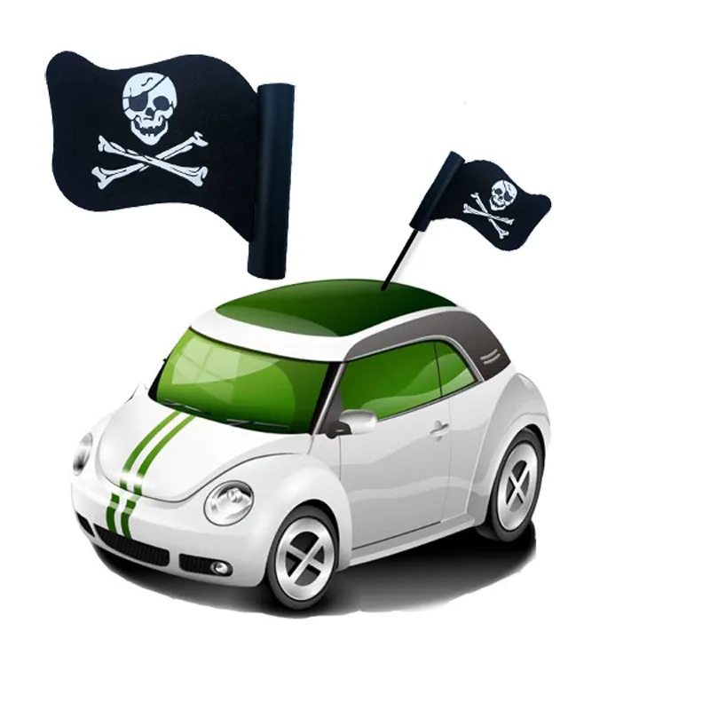 1pcs Black  FlagAerial topper  Antenna Balls For Car roof Decoration Cute  Funny - £57.52 GBP