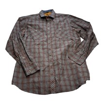 Black Brown 1826 Shirt Mens Large Multicolor Plaid Classic Long Sleeve Button-Up - £21.82 GBP