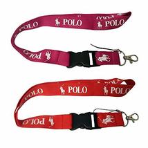 Universal Polo Lanyard Keychain ID Badge Holder Red and Pink 2 pcs set - $14.99