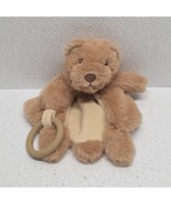 Tahari Baby Brown Bear Soft Plush Lovey Security Blanket Ring Teether - $22.90 CAD
