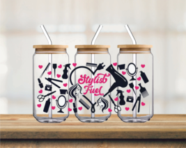 Stylist Fuel | UV DTF 16oz Glass Can - $75.62 MXN