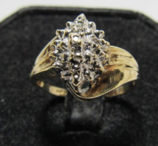 Vintage 10k Yellow Gold Diamond Ladie&#39;s Band Sz 5.75 Girl&#39;s First Ring 2... - $3,203.87 MXN