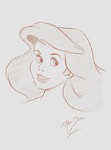 Ron Dias Hand Drawing Signed Authentic Sketch Of Ariel Little Mermaid DisneyA... - £436.26 GBP