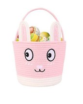 Large Easter Basket for Kids Boys Girls Baby Cute Bunny Basket with Rabb... - £27.53 GBP