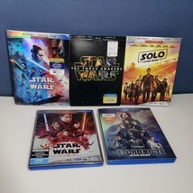 Star Wars Blu-ray Lot 5 - Rogue One, The Last Jedi, Solo, Skywalker, Awakens - £39.47 GBP
