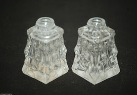 Old Vintage American Clear by Fostoria Salt &amp; Pepper Shakers Kitchen Tool Decor - $16.82