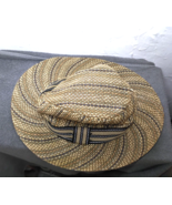 Brokers and Consultants Fedora Style Hat - Straw Type, Striped Pattern -... - $7.95