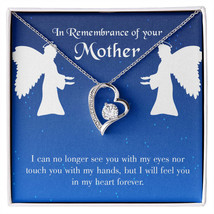To Mom Remembrance Message In My Heart Forever Forever Necklace w Message Card - £45.46 GBP+