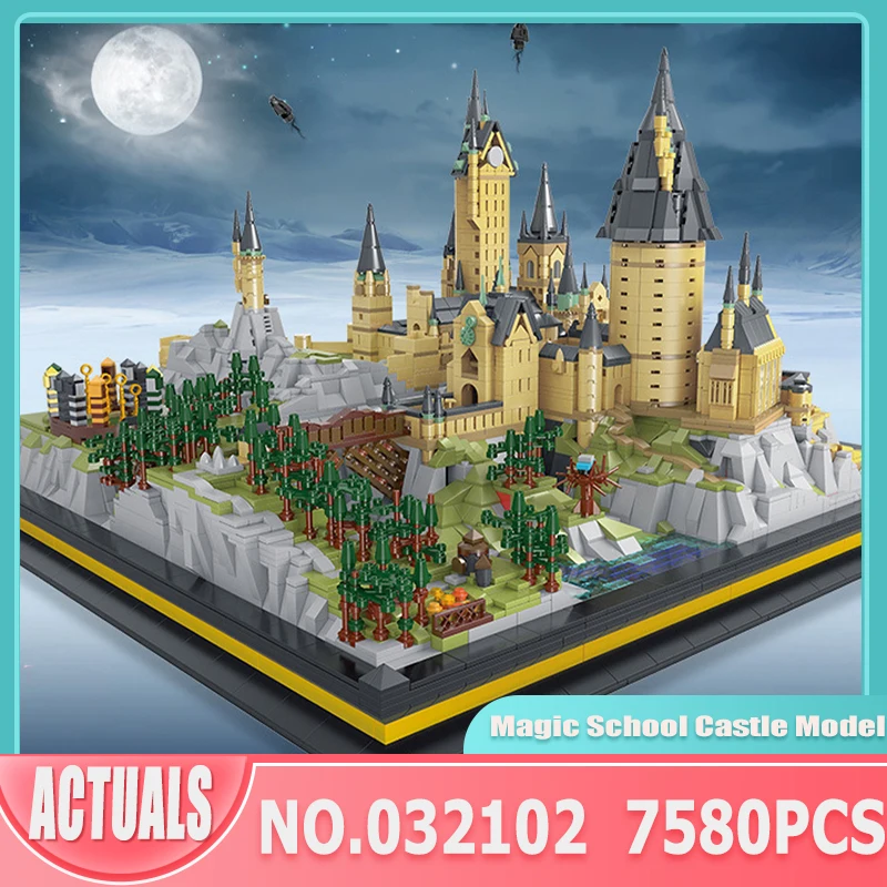 MORK Toys Magic School Castle Model 032102 Movie Assembly MOC Modular Building - £238.92 GBP+