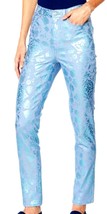 DG2 Diane Gilman Chambray Damask Blue Stretch Foil Print Skinny Jeans Si... - £46.70 GBP