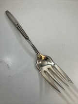 Sterling Silver Handled Art Deco Large 9.5” Long Cold Meat Serving Fork - $37.57