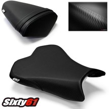Kawasaki ZX10R Seat Covers 2008 2009 2010 Luimoto Front Rear Black Carbon ZX 10R - £87.17 GBP