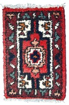 Handmade vintage Persian Hamadan rug 1.3&#39; x 1.9&#39; (41cm x 59cm) 1970s - 1... - $191.43 CAD