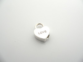Tiffany &amp; Co Silver LOVE Heart Padlock Pendant Charm Gift 4 Necklace Bracelet - £262.25 GBP